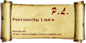 Petrovszky Laura névjegykártya