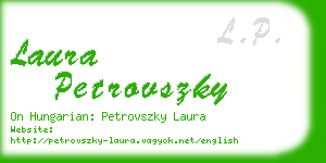 laura petrovszky business card
